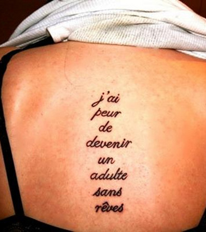 Amateur french tatouage