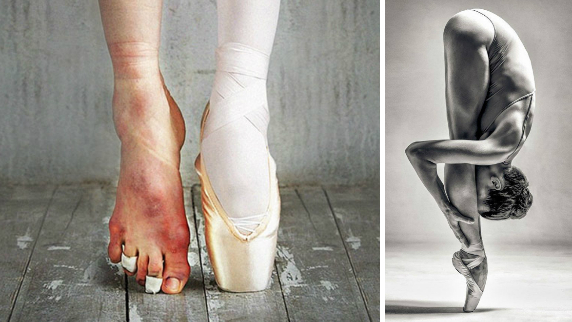 Balletttänzerin Füße