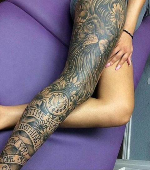 Bein frauen tattoos Ideen Tattoos