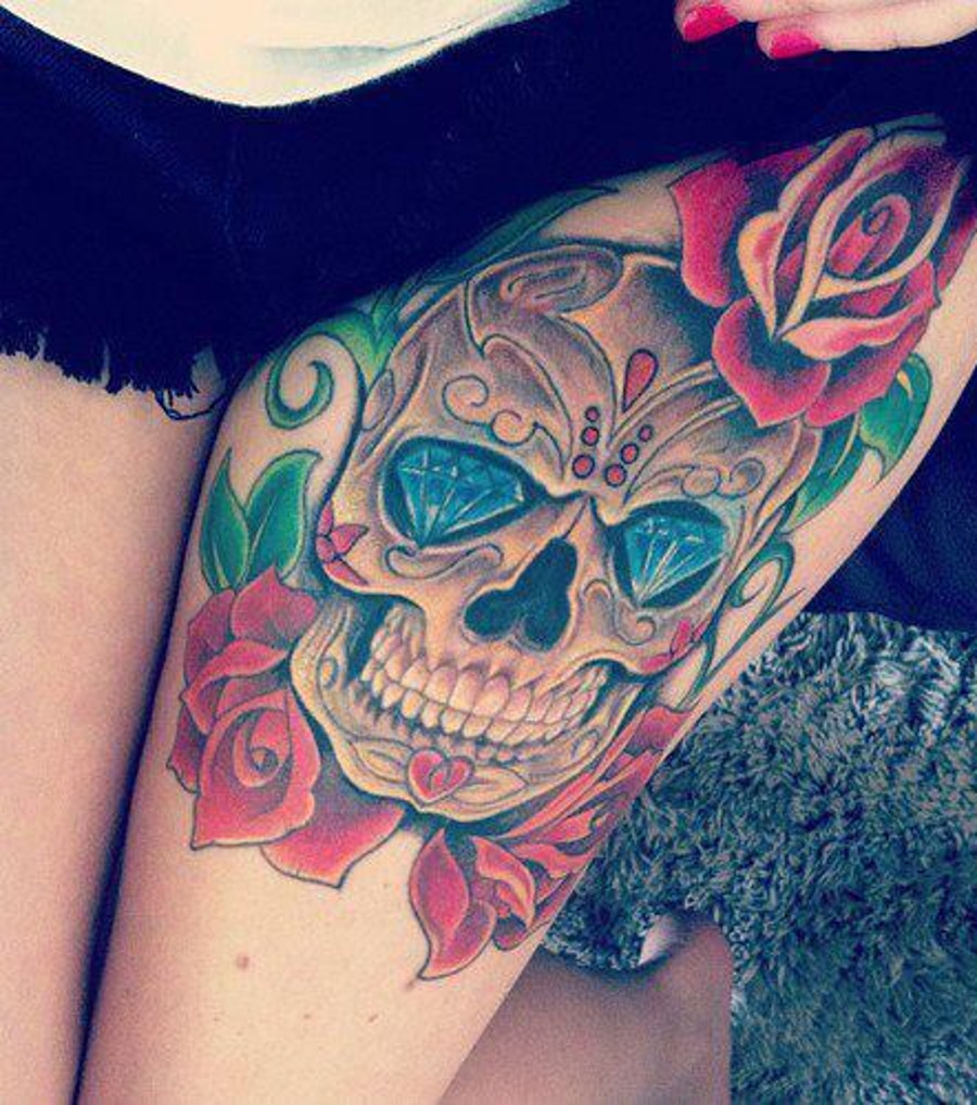 Mexikanisches Totenkopftattoo Tattoo Ideen Zur Inspiration